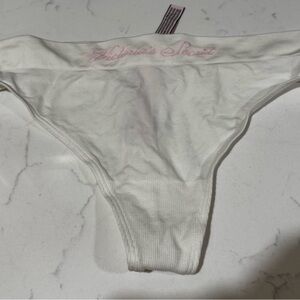 NWT Victoria's Secret White, Size L Cotton Thong